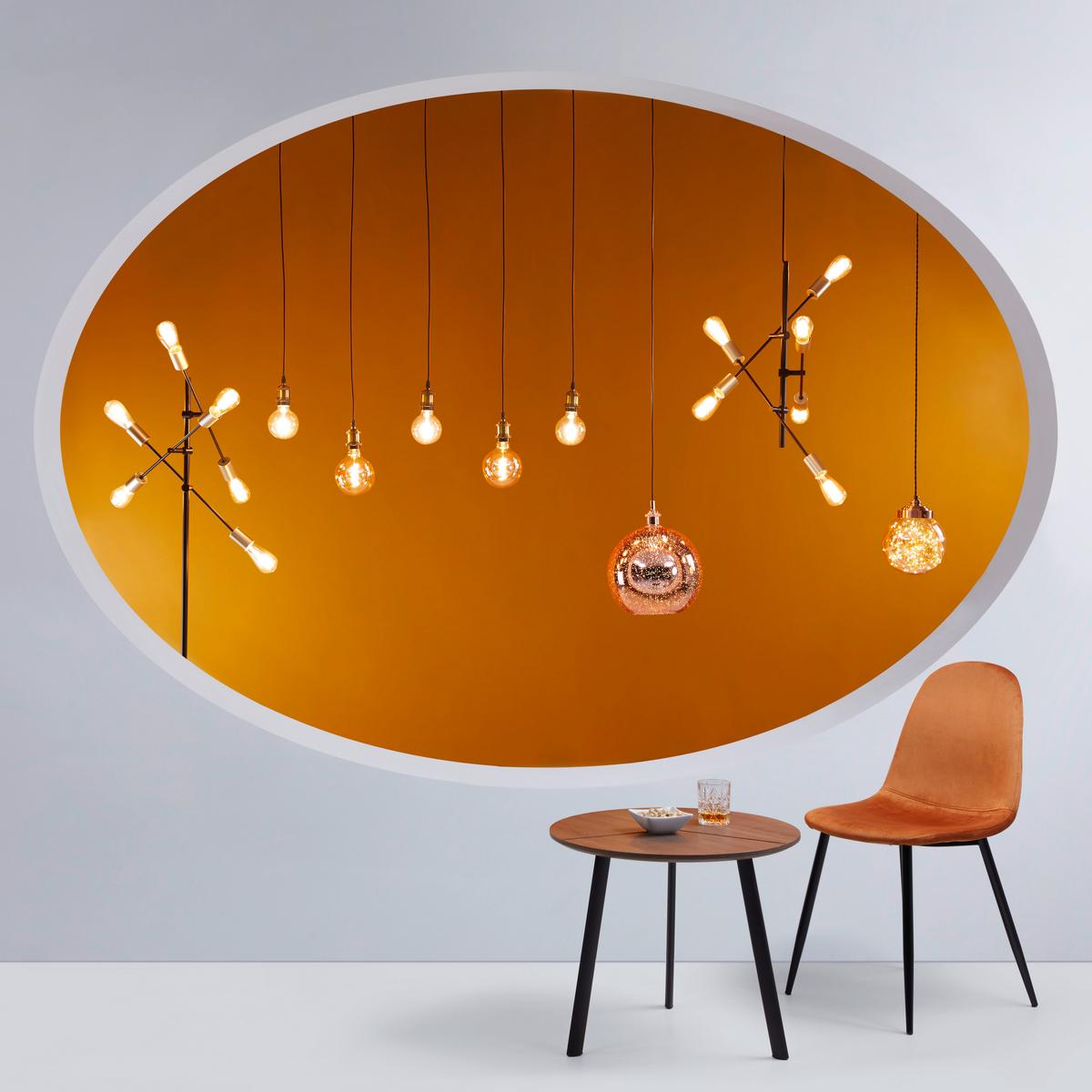 Stolička Lio - čierna/hrdzavá, Modern, kov/drevo (43/86/55cm) - Modern Living