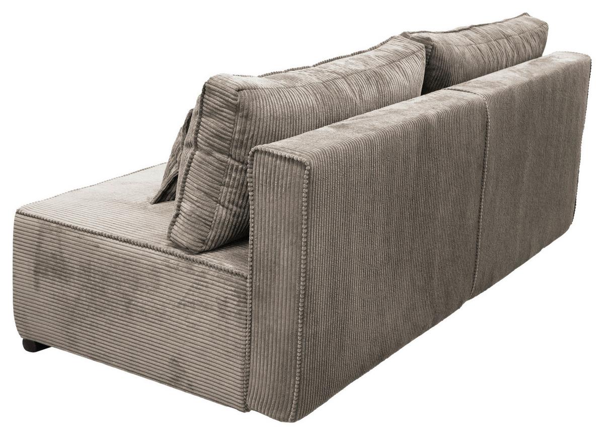 Schlafsofa Flow Hellbraun B: 202 Cm - Hellbraun/Schwarz, Design, Textil (202/90/99cm) - MID.YOU
