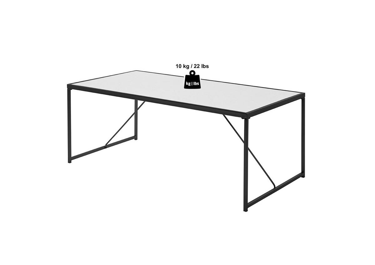 Couchtisch Glam Coffee - Goldfarben/Weiß, KONVENTIONELL, Holzwerkstoff/Metall (120/60/44cm) - Livetastic