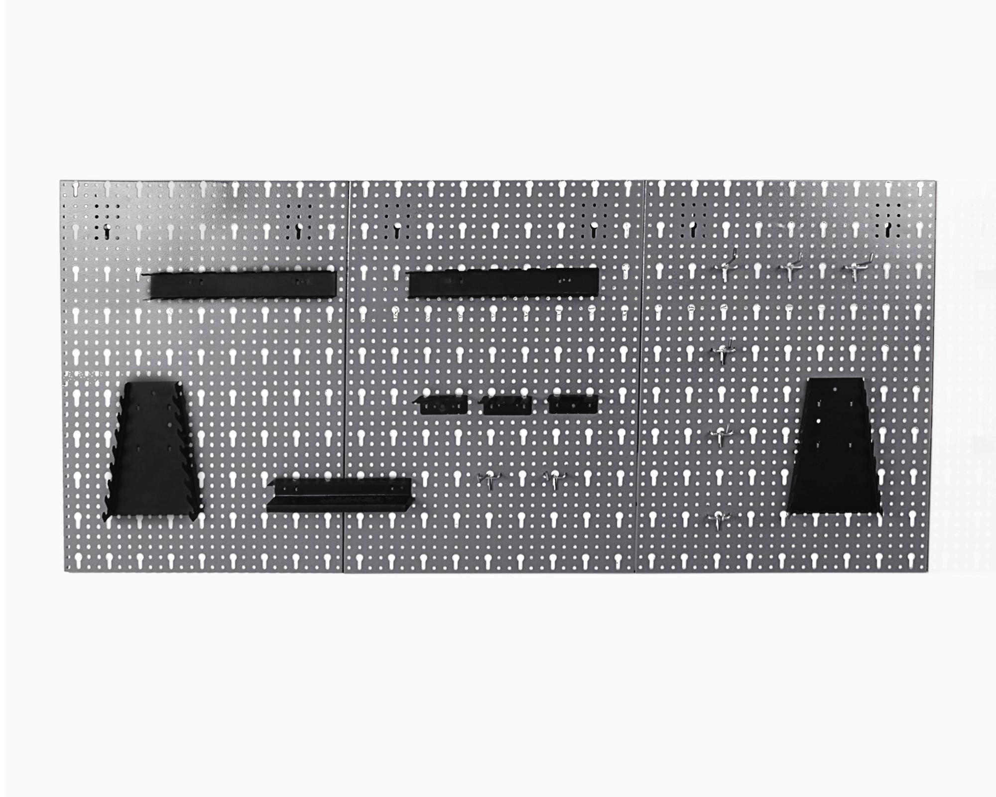 Werkzeug Lochwand Grau B: 119,5 Cm - Grau, Basics, Metall (119,5/59,5/2,5cm)