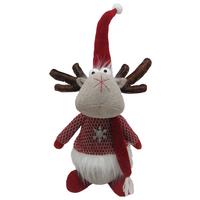 Skřítek MOESY - světle šedá/tmavě červená, Konvenční, textil/kámen (21/51/16cm) - Mömax