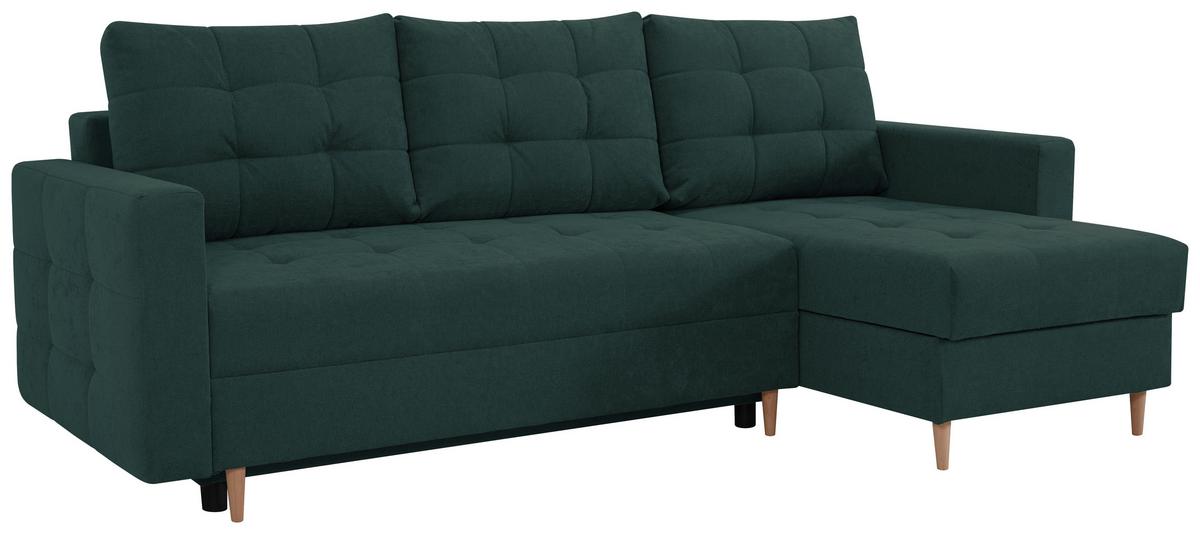 Ecksofa Asti Petrol S: 232x141 Cm - Petrol, Design, Textil (232/141cm) - MID.YOU