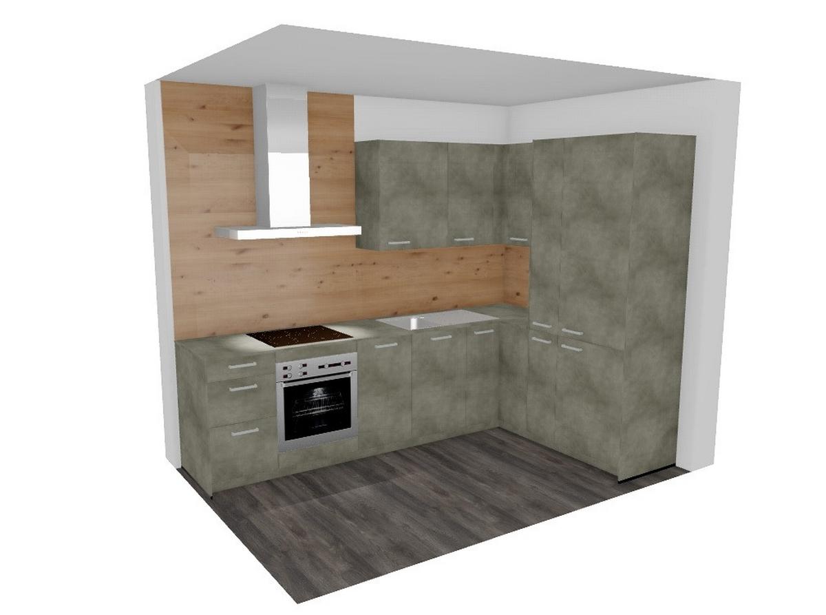 Eckküche Stone Art - MODERN, Holzwerkstoff (291/192cm) - Vertico