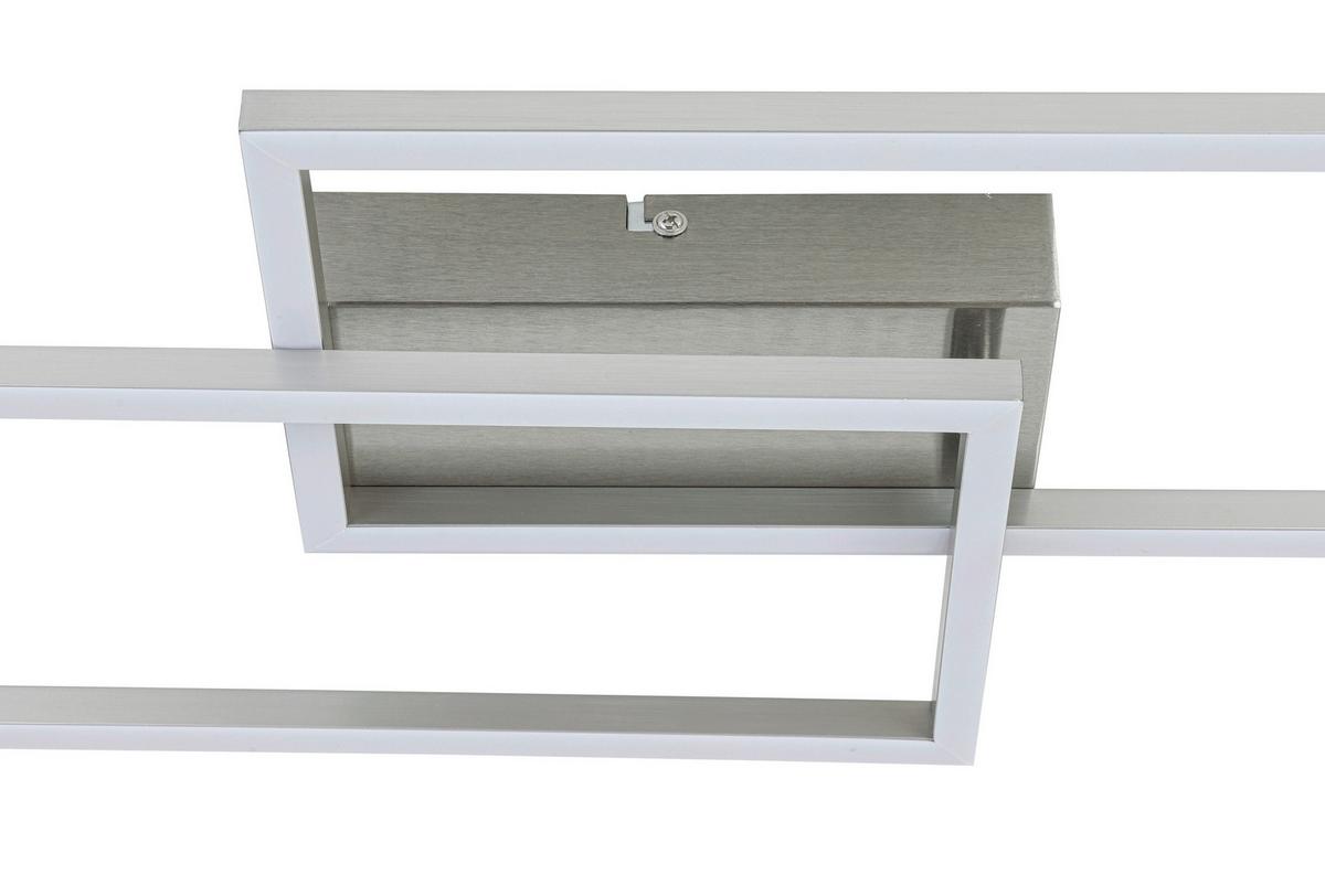 Led-deckenleuchte Suna - Alufarben/Nickelfarben, MODERN, Kunststoff/Metall (93/22/6,5cm) - Luca Bessoni