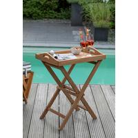 Gartentisch Klappbar Woodie Echtholz B: 40 cm - Teakfarben, Basics, Holz (40/75/60cm) - Gardenson