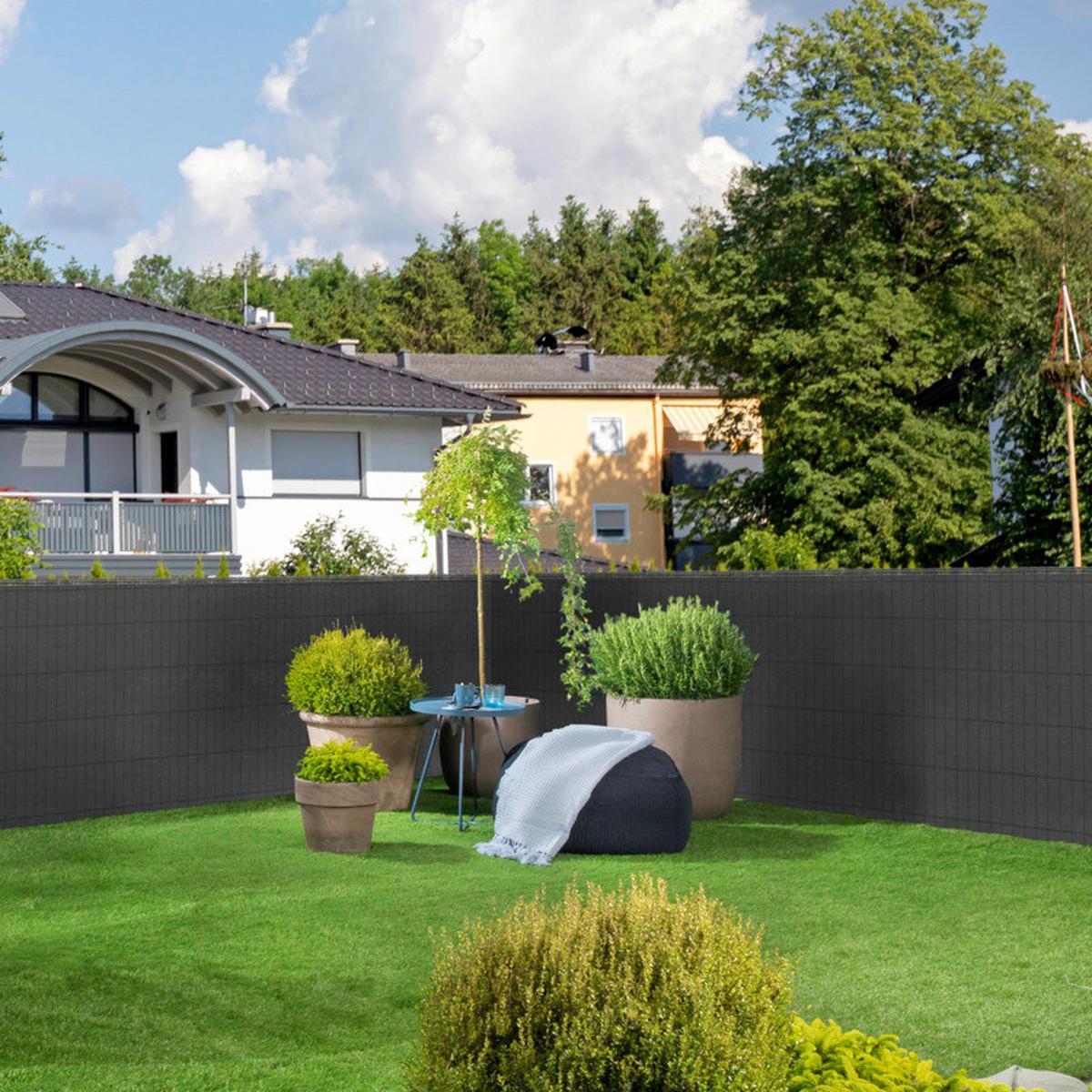 Sichtschutz Zaunblende Screenex Classic - Anthrazit, Basics, Kunststoff (500/100cm) - Windhager