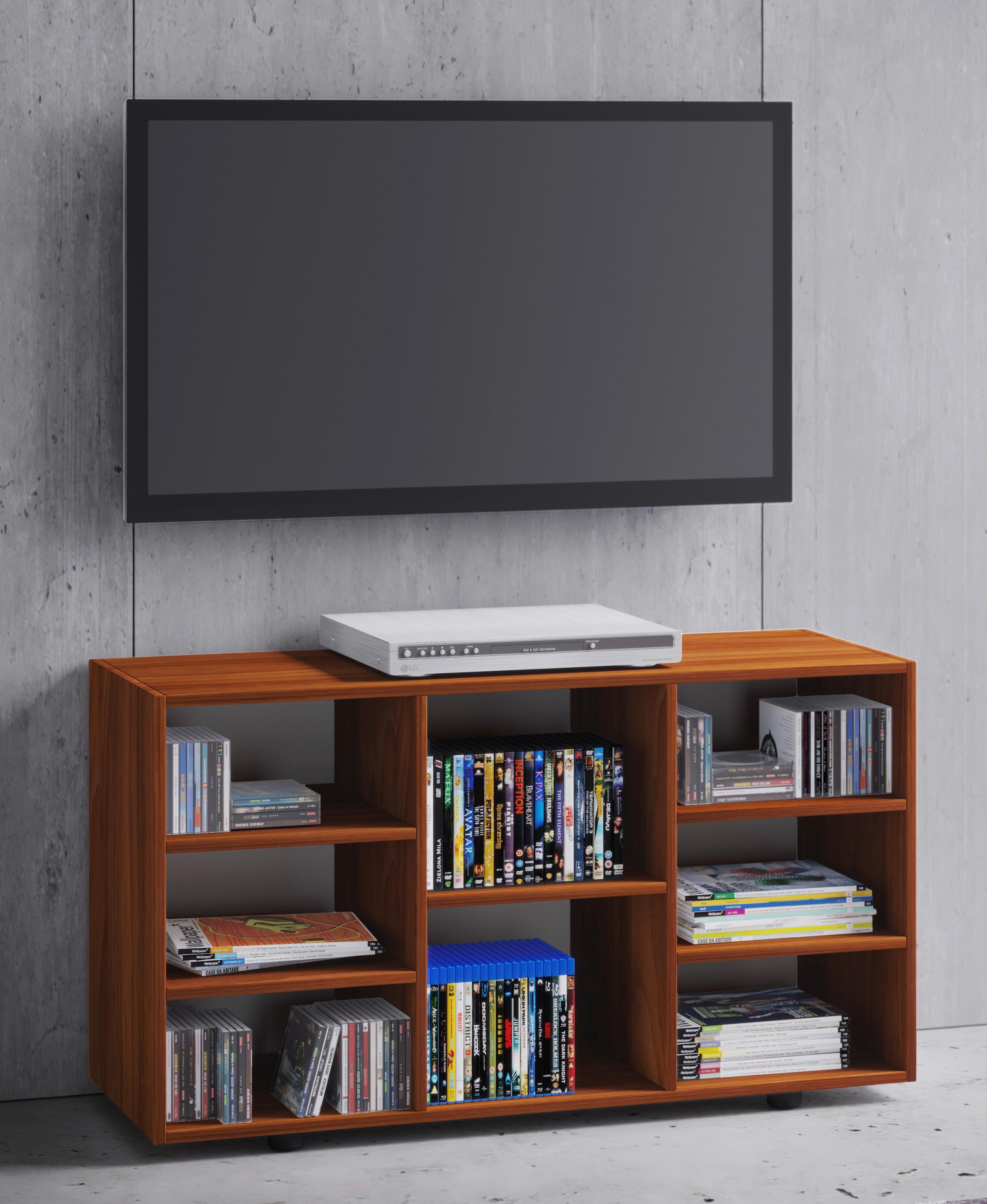 Tv-rack Fetino Nussbaumfarben B: 114 Cm - Nussbaumfarben/Schwarz, MODERN, Holzwerkstoff (114/60/40cm) - MID.YOU