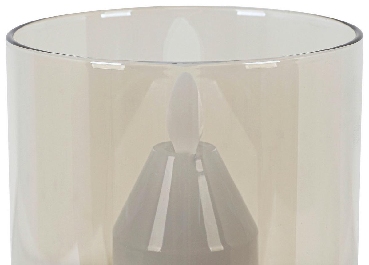 DEKORAČNÉ LED SVIETIDLO FLAMMI - biela/šampanská, Modern, kov/plast (8,5/13cm) - Mömax