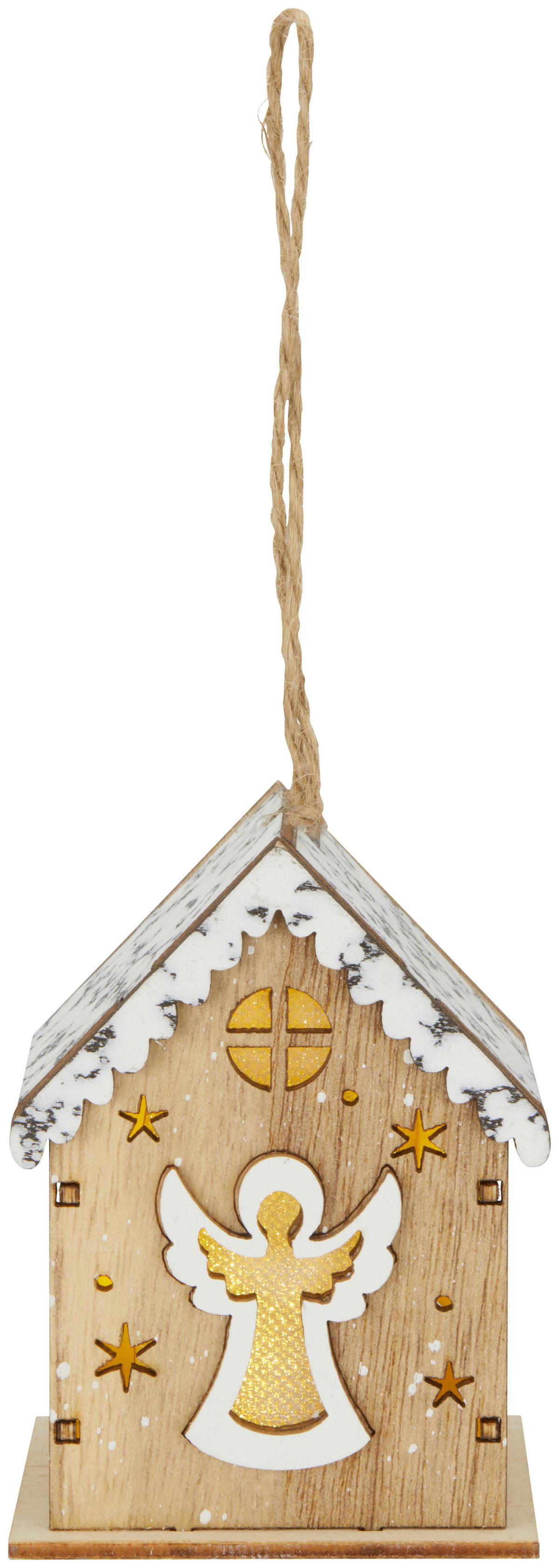 LED-DEKOLEUCHTE RUDI - Rot/Naturfarben, Basics, Holz (9,3/7/6,5cm) - James Wood