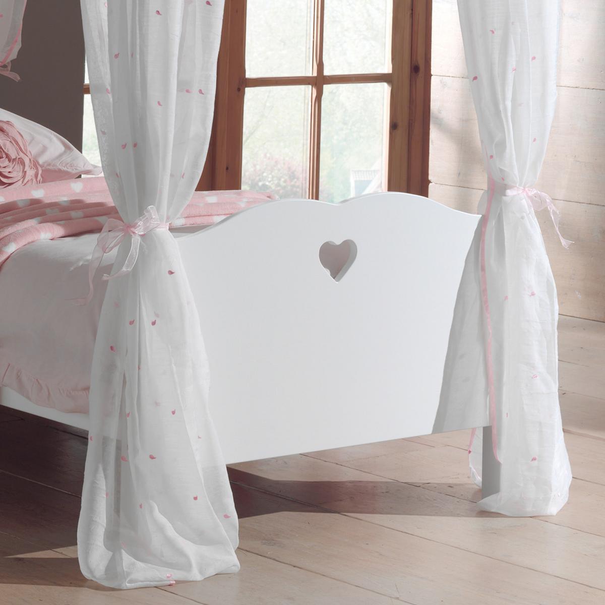 Postel s nebesy AMORI bílá - bílá, Konvenční, kompozitní dřevo/textil (90/200cm) - MID.YOU