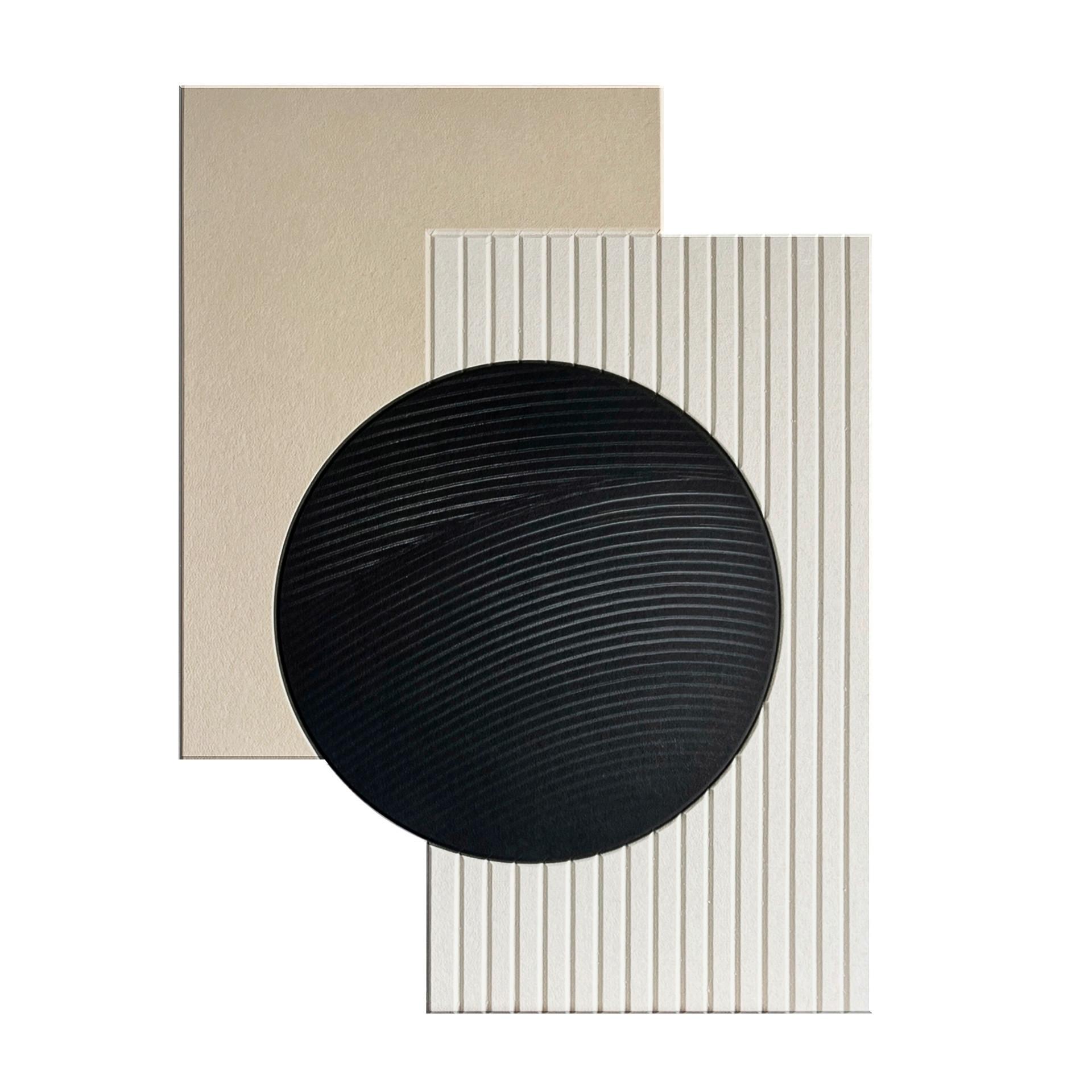 Akustický panel MARLA - čierna/béžová, textil (90/120cm) - Mömax