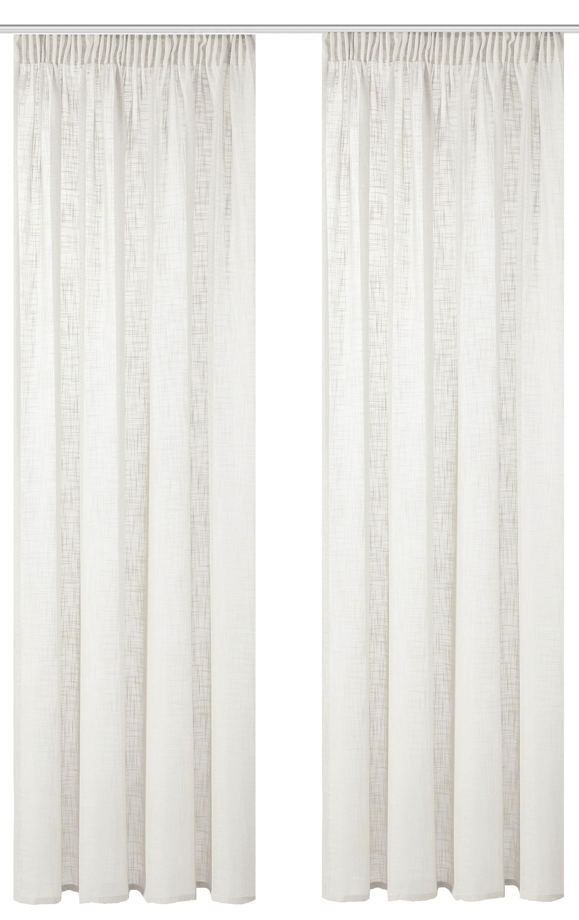 Fertigvorhang Softy 2er Set - Weiß, Basics, Textil (140/160cm)