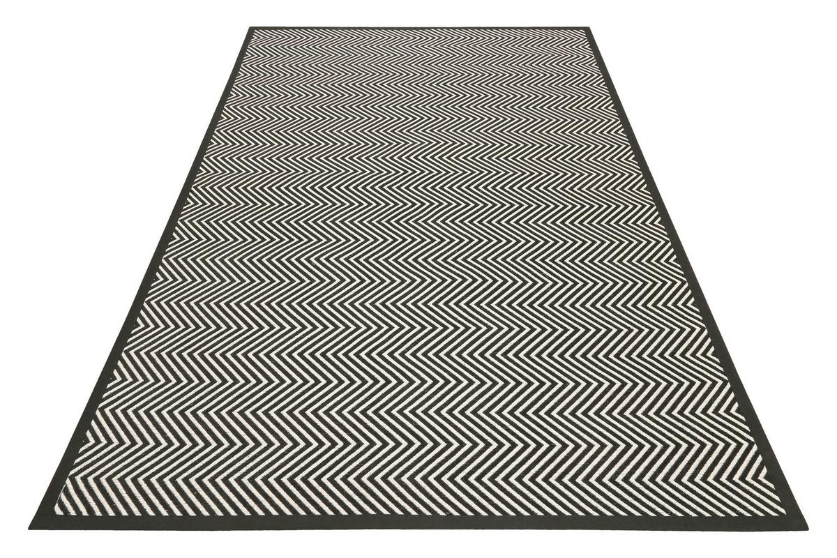 Handwebteppich Schwarz, Bxl: Ca. 160x230 Cm - Schwarz, Trend, Textil (160/230cm) - Esprit