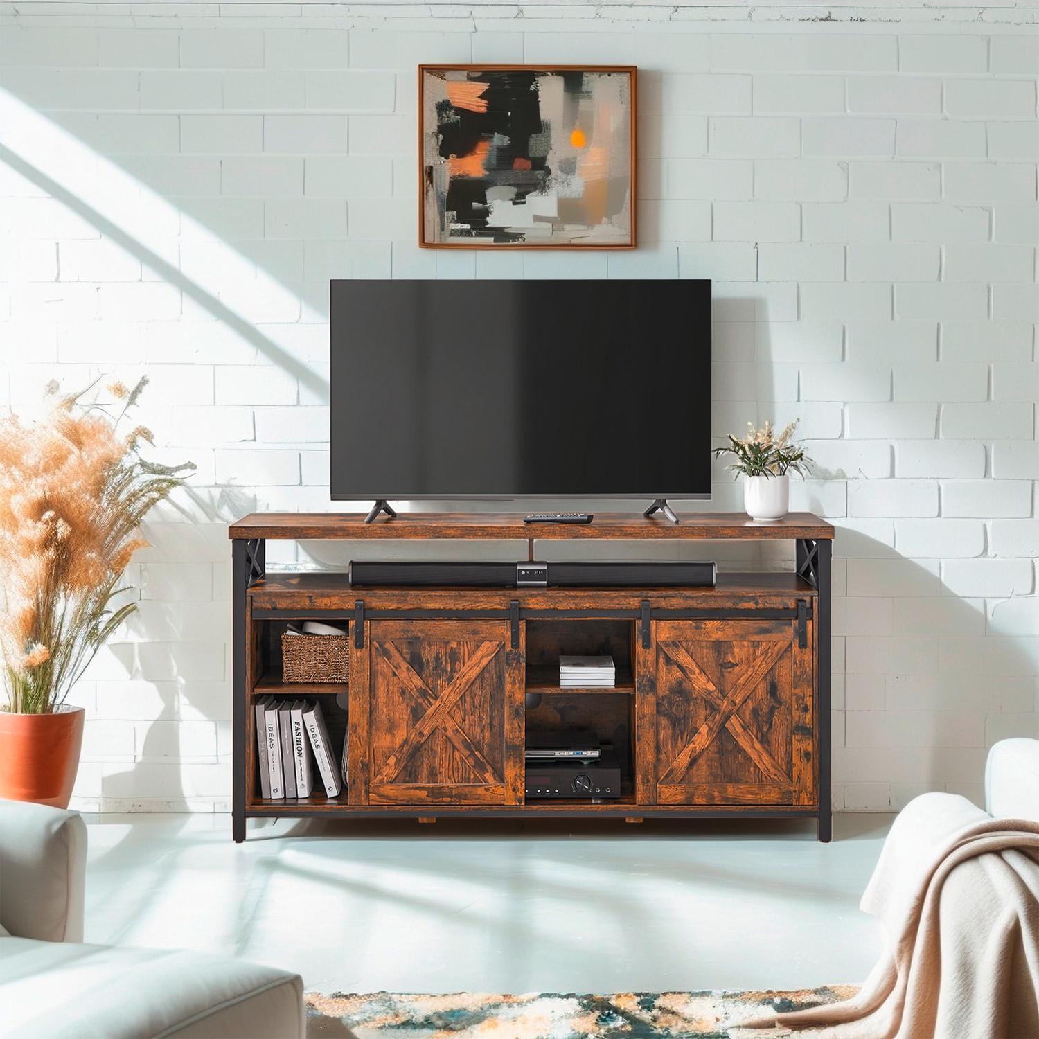 TV-Element Schwarz, Dunkelbraun B: 147 cm - Dunkelbraun/Schwarz, Trend, Holzwerkstoff (147/76/40cm) - MID.YOU