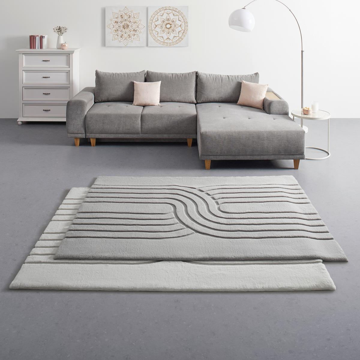 UMĚLÁ KOŽEŠINA FADIME 3 - krémová, Moderní, textil (160/230cm) - Mömax