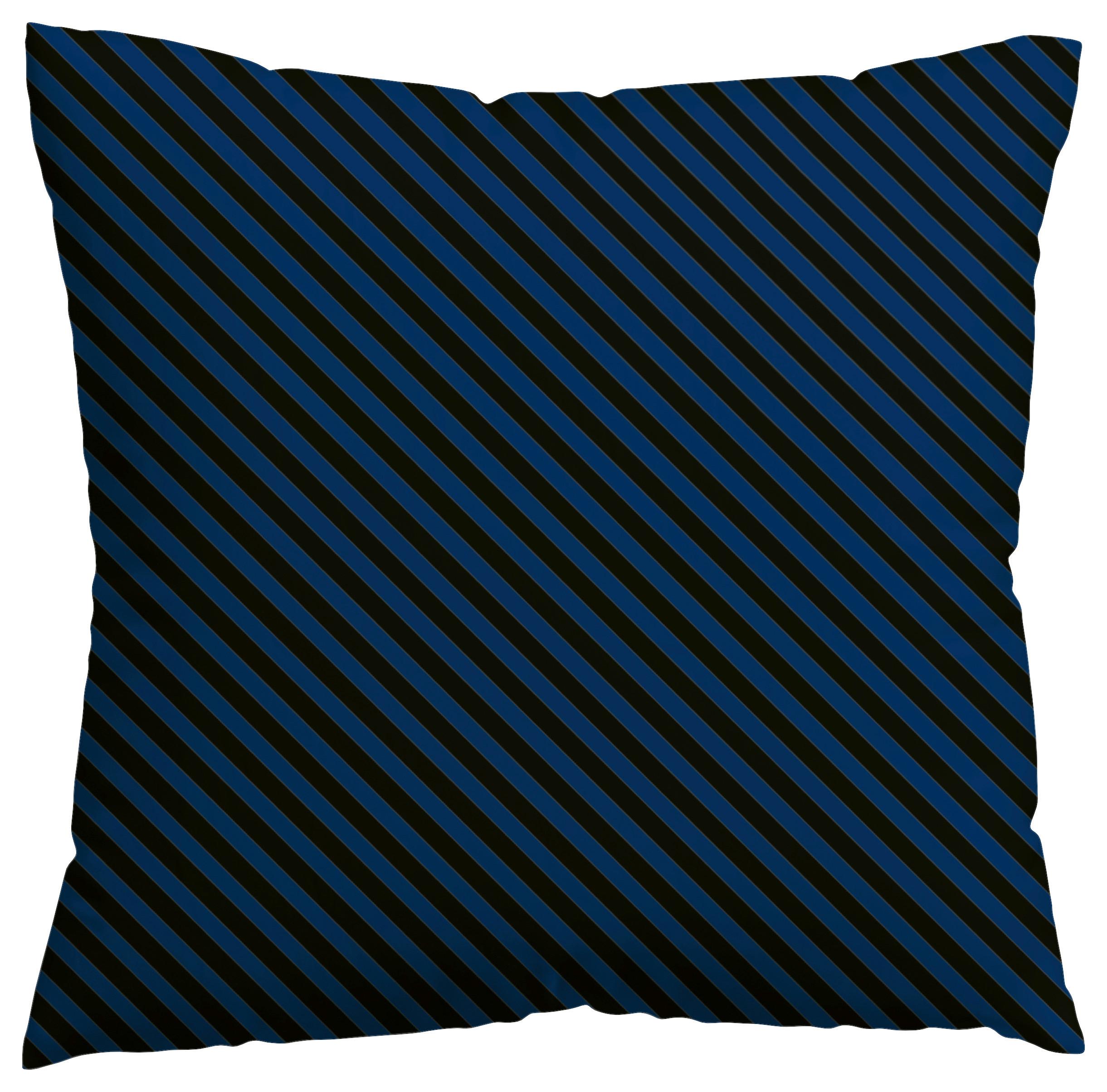 Kissenhülle Woven Satin Fade - Schwarz/Dunkelblau, Basics, Textil (40/40cm) - Schlafgut