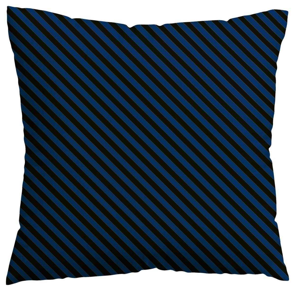Kissenhülle Woven Satin Fade - Schwarz/Dunkelblau, Basics, Textil (40/40cm) - Schlafgut