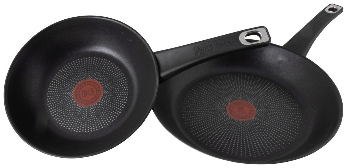 Sada pánví TEFAL JAMIE OLIVER - černá, Konvenční, kov (45,8/27,8/12,3cm)