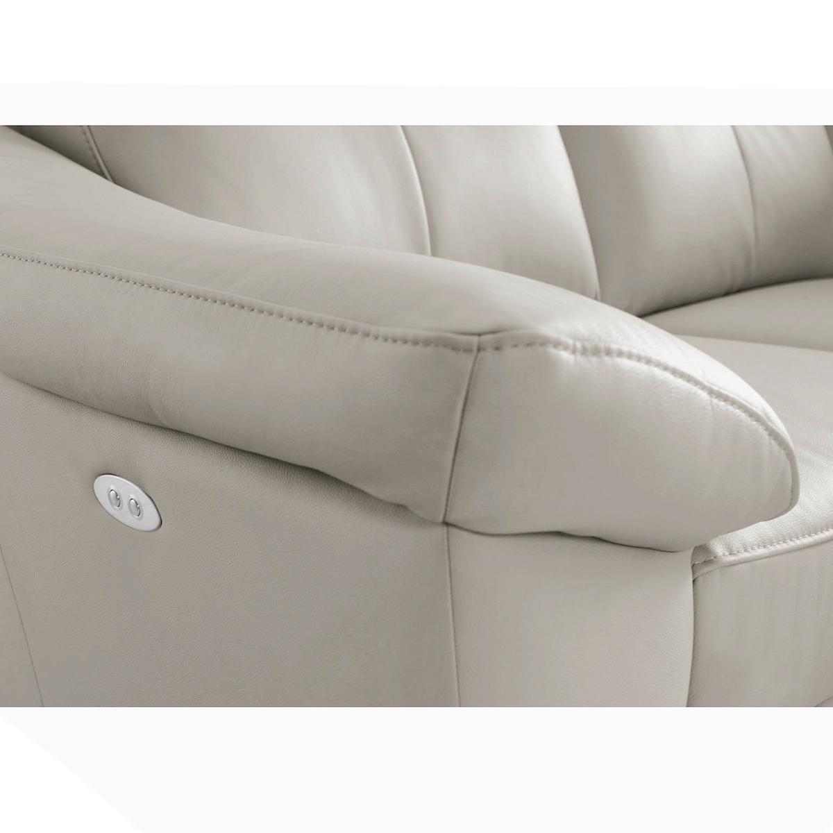 Ecksofa Luna Teilleder Platinfarben 242x194 - Platinfarben/Chromfarben, Design, Leder/Textil (242/194cm) - Livetastic