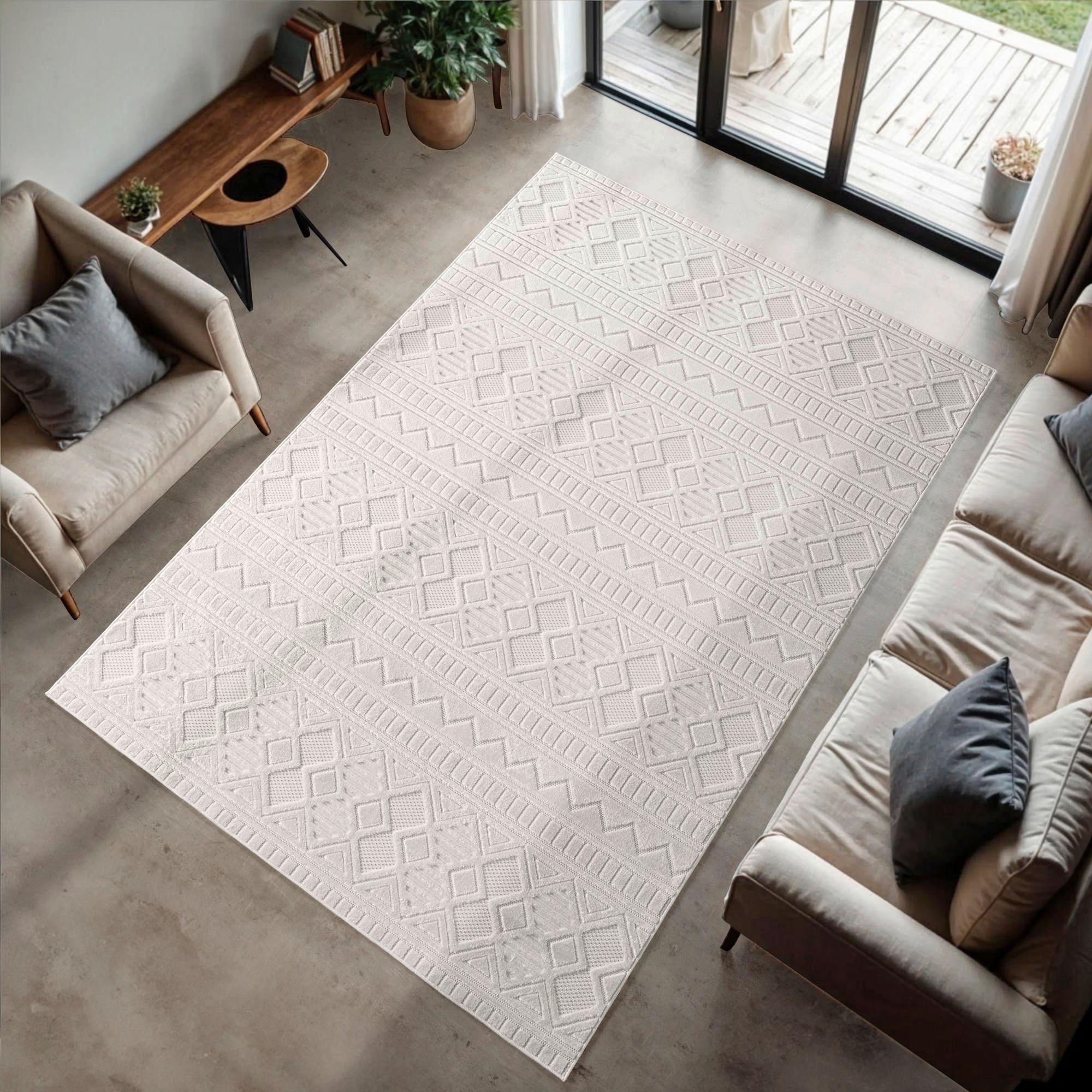 Flachwebteppich, Creme, F:4mm Doha - Creme, Basics, Textil (200/290cm)