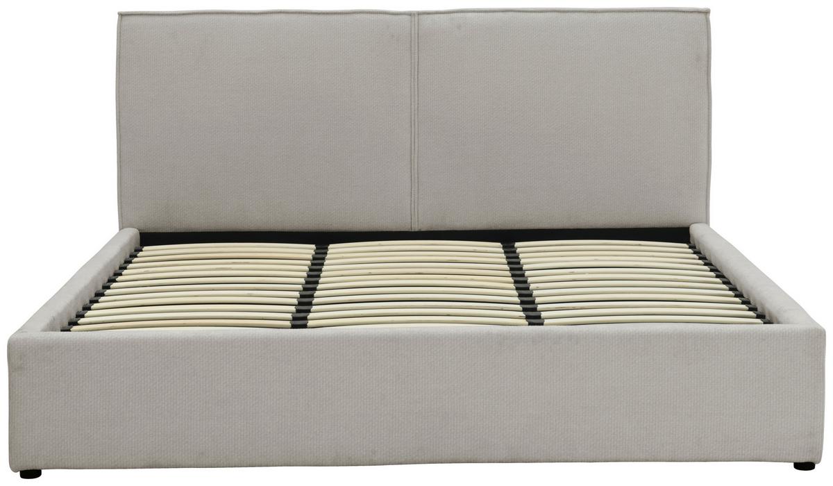 Polsterbett Lino Grau B: 195 Cm - Eichefarben/Schwarz, Design, Holz/Textil (195/105/222cm) - Livetastic