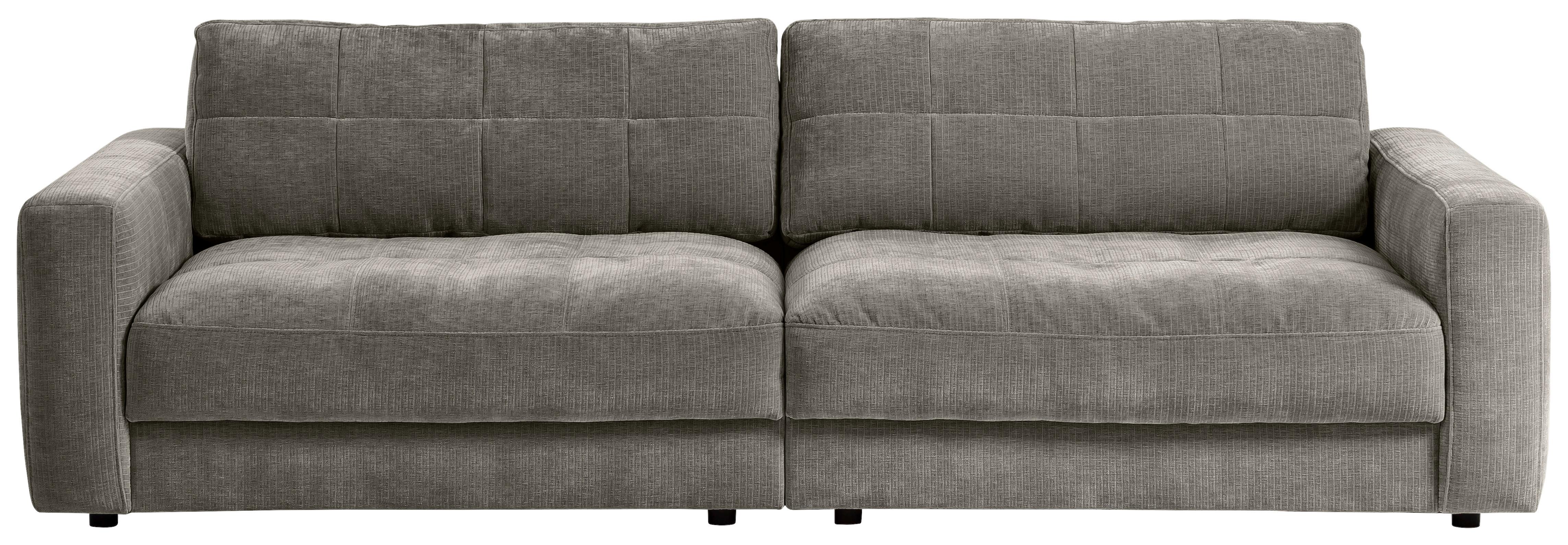 BIGSOFA BE COMFY - Graubraun/Schwarz, MODERN, Textil (264/83/126cm) - Trendmanufaktur