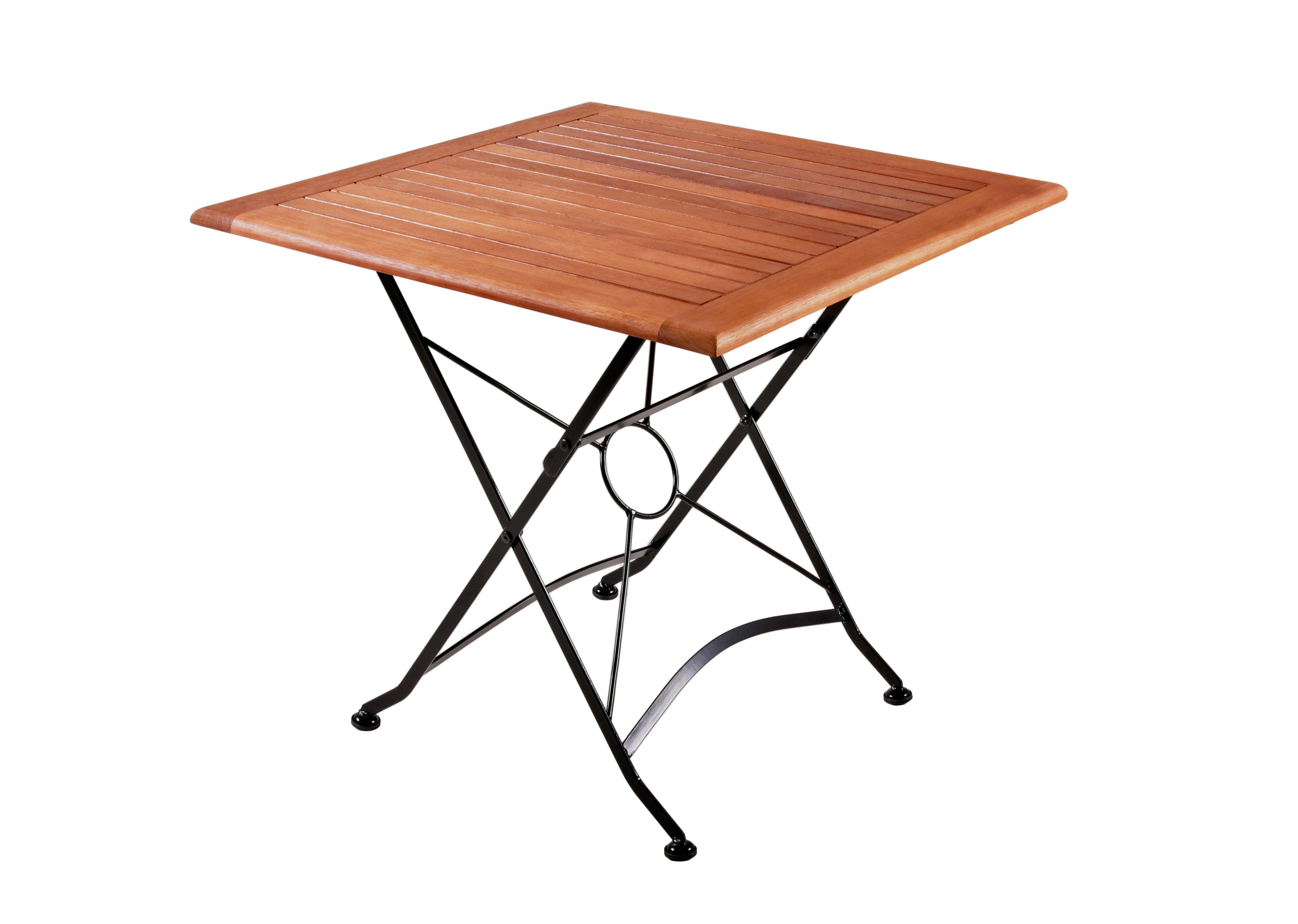 Gartenmöbel Set 5-Tlg. Wien Aus Echtholz, klappbar - Eukalyptusholzfarben/Schwarz, Basics, Holz/Metall (56/89/58cm) - Gardenson