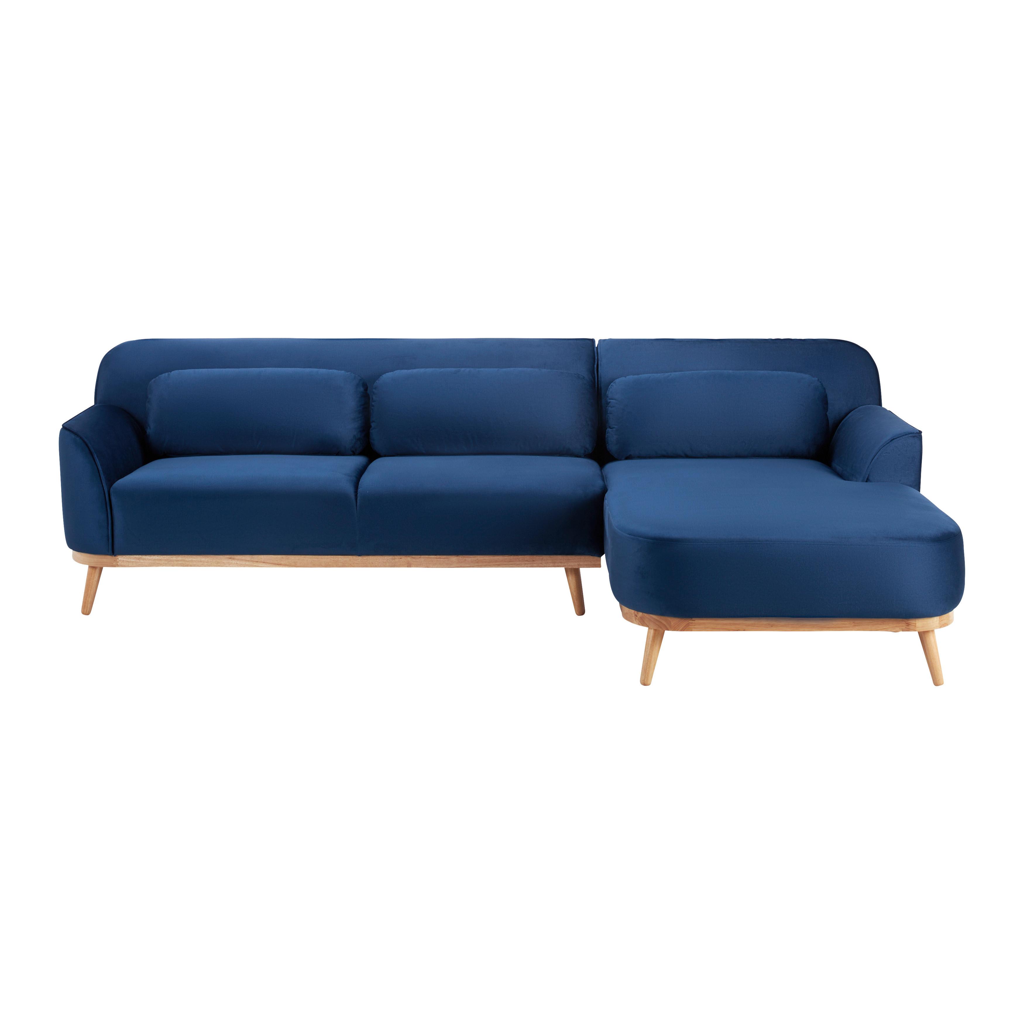 Sedací souprava ADRIANA modrá - modrá, Moderní, dřevo/textil (268/77/161cm) - Bessagi Home