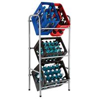 Getränkekistenregal Stahl 50x33x110 cm - Silberfarben, Basics, Metall (50/33/110cm) - EASYMAXX