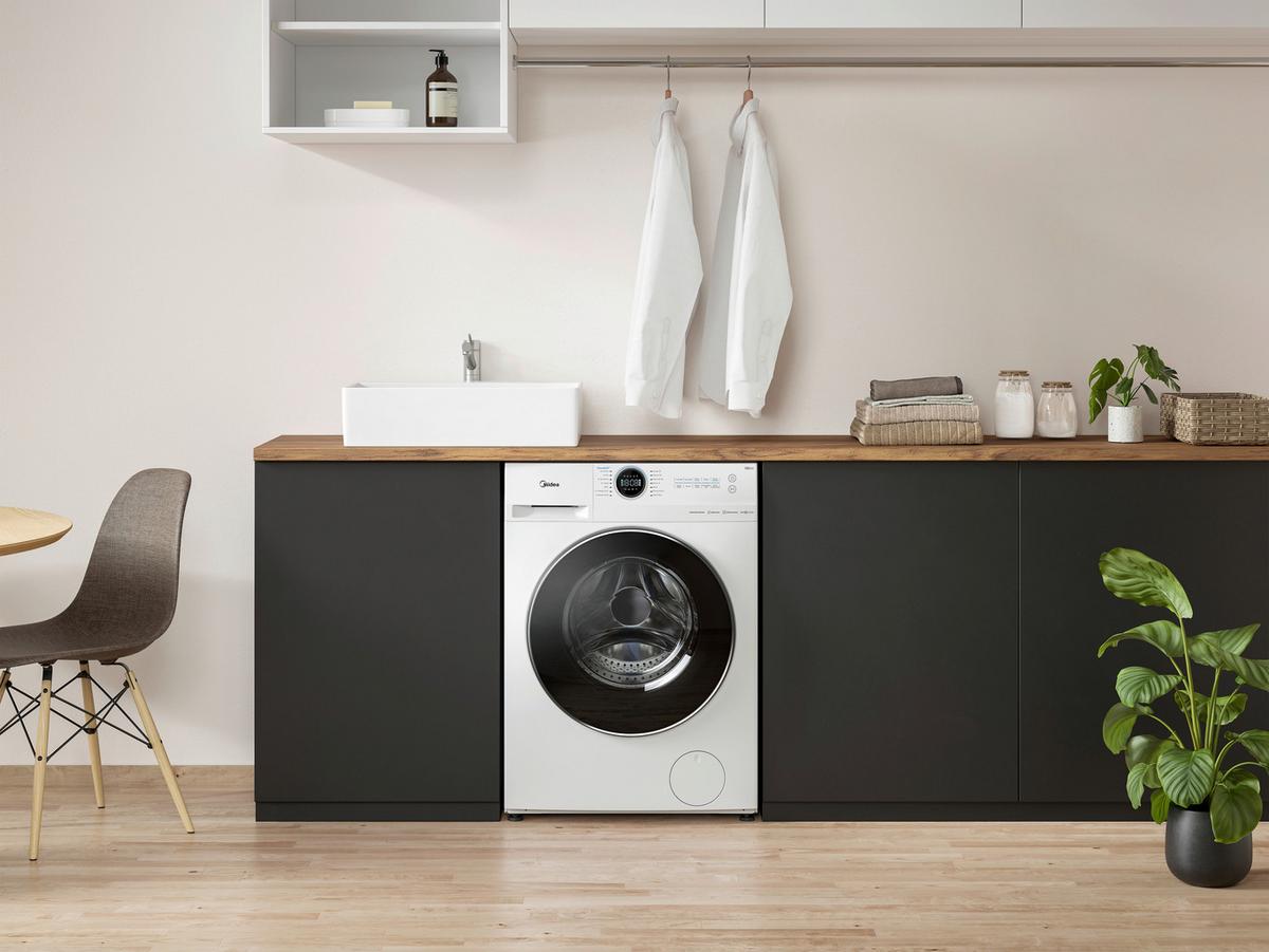 Waschmaschine Mf200W90wb-14a 9 Kg 1300 U/Min Turbo Wash - Weiß, Basics (59,5/85/53,5cm) - Midea