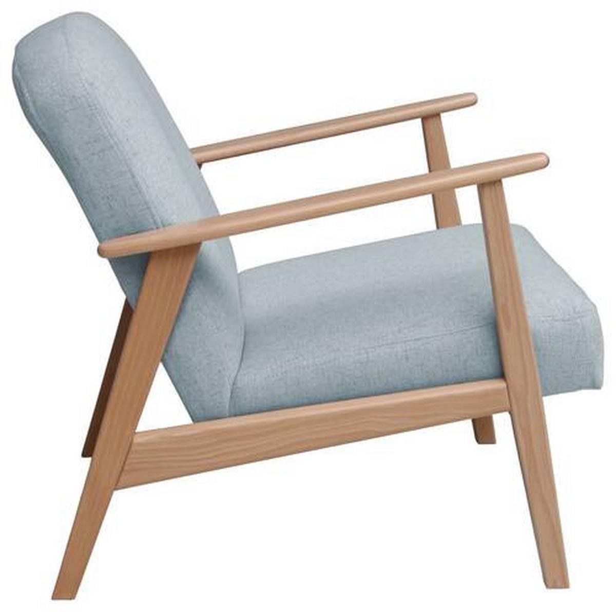 Sessel Retro - Pastellblau/Buchefarben, MODERN, Holz/Textil (63/78/78cm) - Livetastic