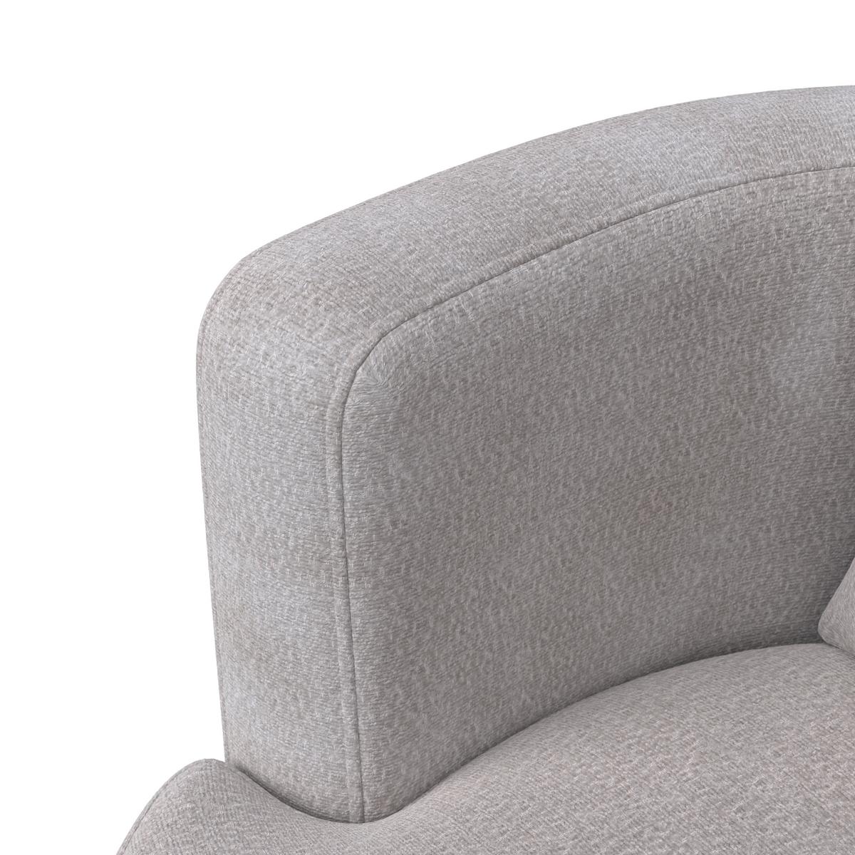 Relaxační křeslo MARIETA, šedobéžová žinylka, max.140 kg - černá/šedobéžová, Moderní, kov/dřevo (76/84/78cm) - Bessagi Home