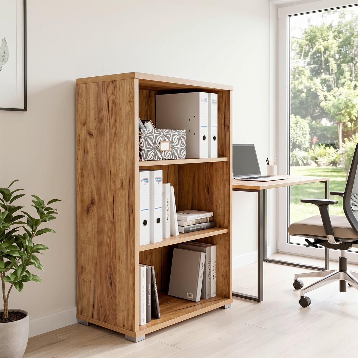 REGÁL NA DOKUMENTY PROFI - barvy dubu, Moderní, kompozitní dřevo (75/113/35cm) - Ondega