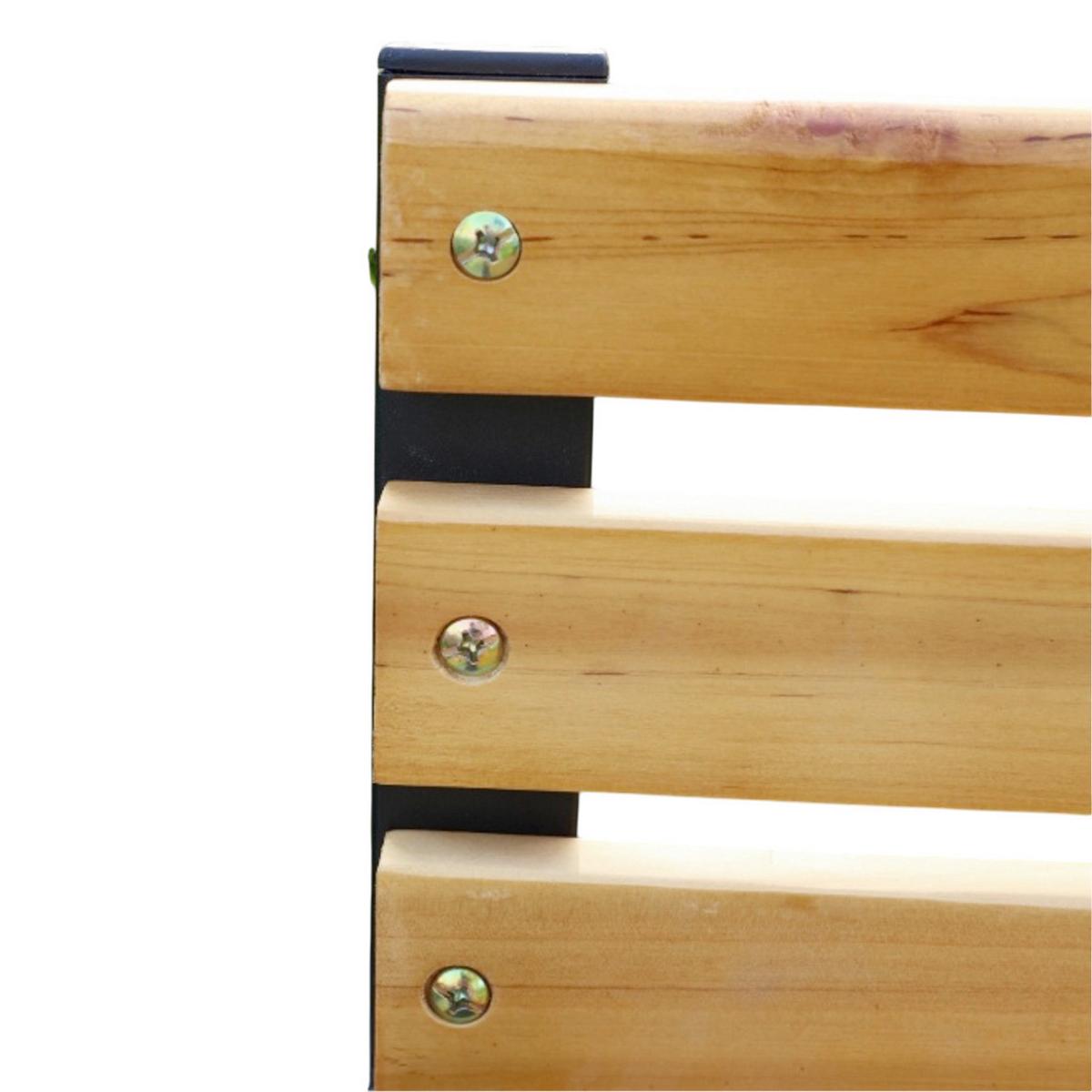 Gartenbank Ph-Tan-Gb-Osaka-Brown - Tannenholzfarben, Basics, Naturmaterialien/Metall (122/60/83cm)