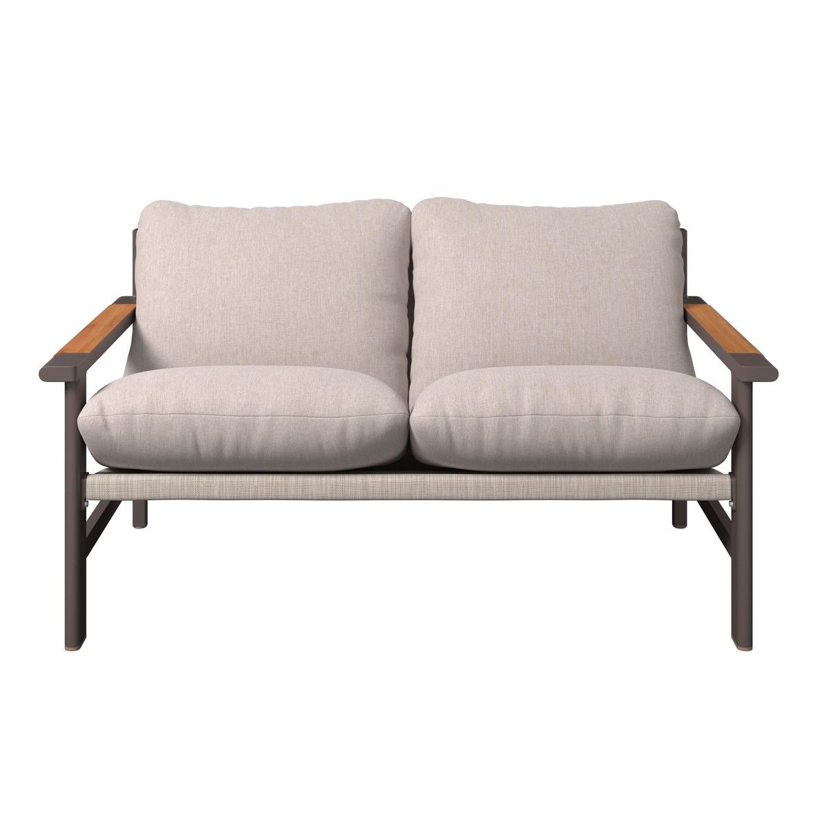 Loungegarnitur Pretoria - Dunkelgrau/Beige, Basics, Glas/Textil - Beldano