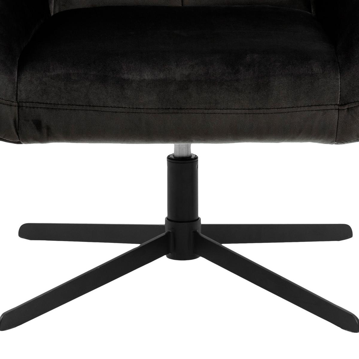 Polstersessel Mit Armlehnen Paris Stoffbezug Grau - Schwarz/Grau, KONVENTIONELL, Textil/Metall (73/88/82cm) - Livetastic