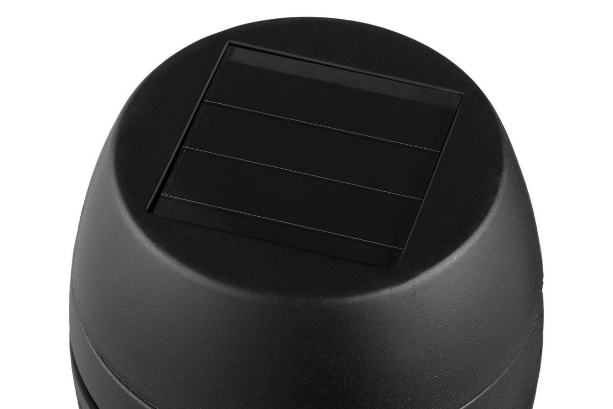 Solarleuchte, 2700k Debora - Schwarz, Basics, Kunststoff (7,5/37,5/7,5cm) - Homezone