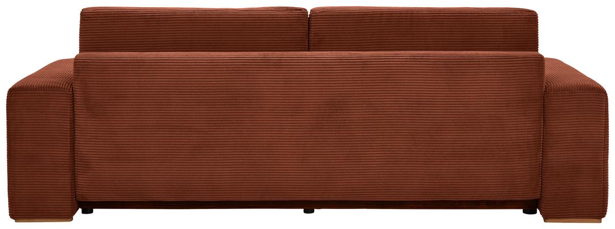 Schlafsofa Vouge Kupferfarben Bettkasten, B: 255 Cm - Buchefarben/Schwarz, KONVENTIONELL, Textil (255/86/123cm) - Livetastic