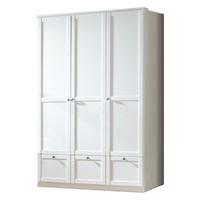 Šatníková skriňa FILOU - biela/niklová, Romantik / Landhaus, kov/kompozitné drevo (135/200/58cm) - Zandiara