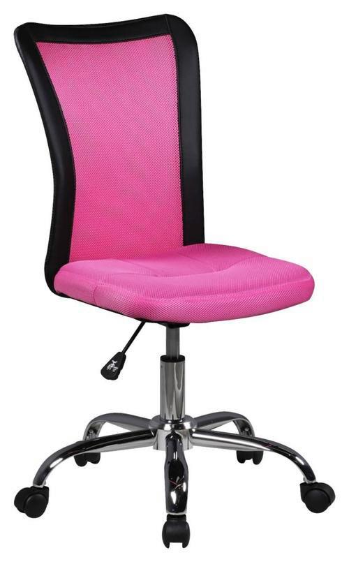 Otočná židle pro dítě Lukas růžová - pink/černá, Moderní, kov/textil (60/100/60cm) - MID.YOU