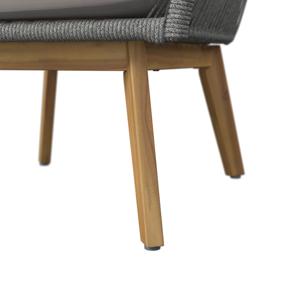 Loungegarnitur Geo - Grau/Akaziefarben, MODERN, Holz (90/43/55cm) - Beldano