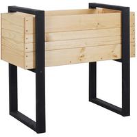 Blumenkasten Schwarz Kieferfarben B: 70 Cm - Schwarz/Kieferfarben, Basics, Holz (70/66/38cm) - Siena Garden