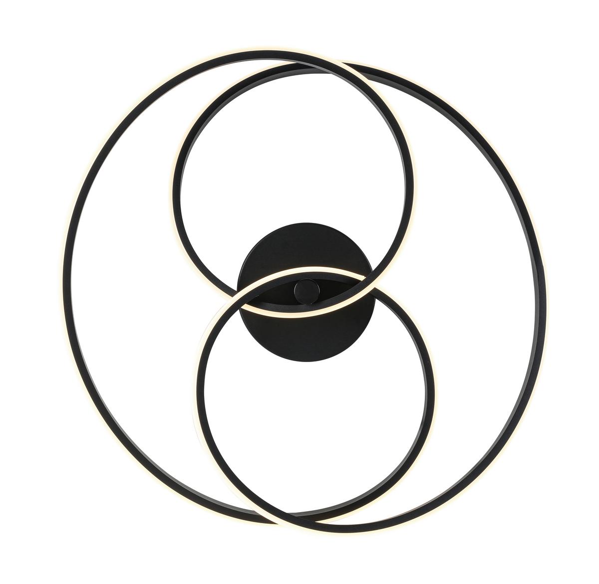 STROPNÍ LED SVÍTIDLO MOFER - černá, Moderní, kov/plast (50/13cm) - Premium Living