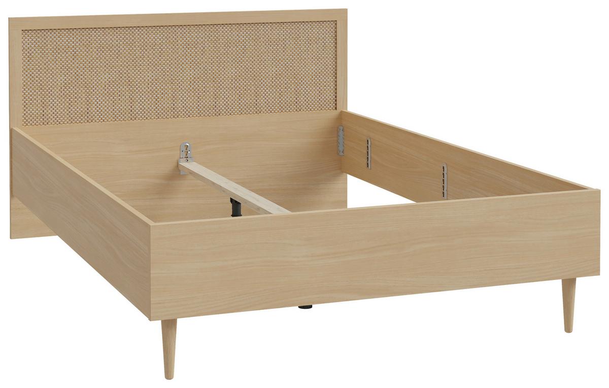 POSTEĽ CALASETTA - farba duba, Natur, drevo/kompozitné drevo (140/200cm)