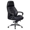 Chefsessel Amstyle Mit Armstützen Schwarz Bis 120 Kg - Alufarben/Schwarz, MODERN, Leder/Kunststoff (67/140/67cm) - MID.YOU