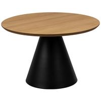 Konferenčný stolík SOLI 65 - čierna/prírodná farba, Design, kov/drevo (65/43cm) - MID.YOU