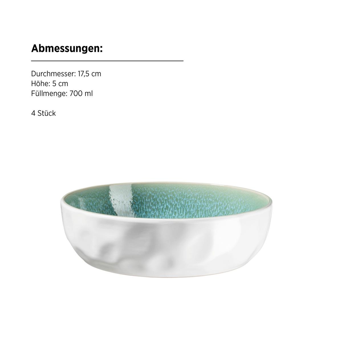 Kombiservice Elea 16-Teilig Steinzeug, Hellgrün, 4 Pers. - Hellgrün, Basics, Keramik - Mäser