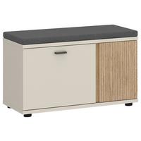 Garderobenbank Mosano Eichefarben/Kaschmir B: 80 cm - Kaschmir/Eichefarben, Trend, Holzwerkstoff (80/50,2/40cm)