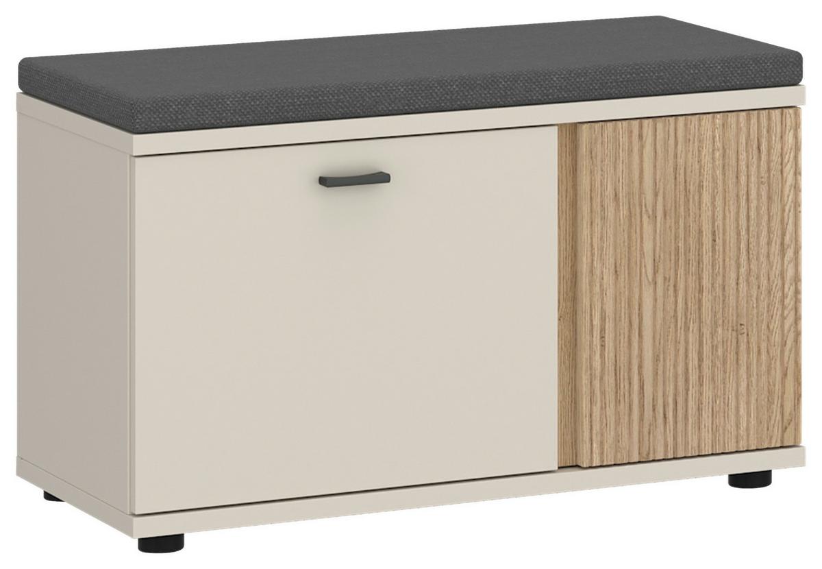 Garderobenbank Mosano Eichefarben/Kaschmir B: 80 cm - Kaschmir/Eichefarben, Trend, Holzwerkstoff (80/50,2/40cm)