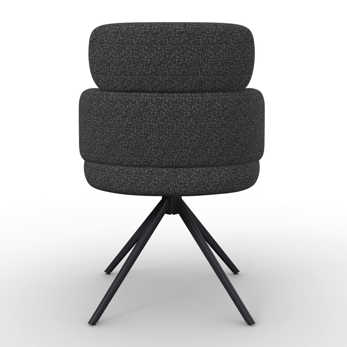 STOLIČKA S PODRÚČKAMI KARO - čierna, Modern, kov/textil (58/88/65cm) - Bessagi Home